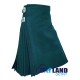 Scottish Solid Green Tartan 8 Yard Kilt Traditional Tartan Kilts