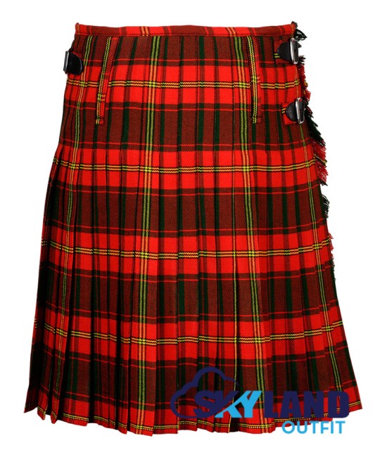 Ulster Red Tartan Scottish 8 Yard Kilt Traditional Highlander Kilts