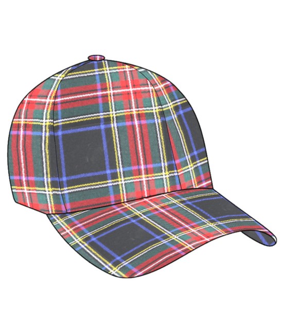 Men / Women Fashion Leisure Grid Fad All-Match Plaid Baseball Cap Peaked Cap