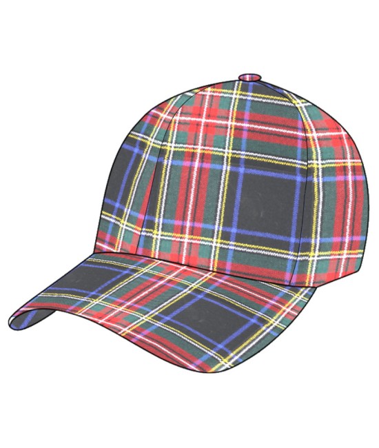 Men / Women Fashion Leisure Grid Fad All-Match Plaid Baseball Cap Peaked Cap