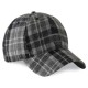 Men / Women Fashion Leisure Grid Fad All-Match Gray Watch Tartan Plaid Baseball Cap Peaked Cap