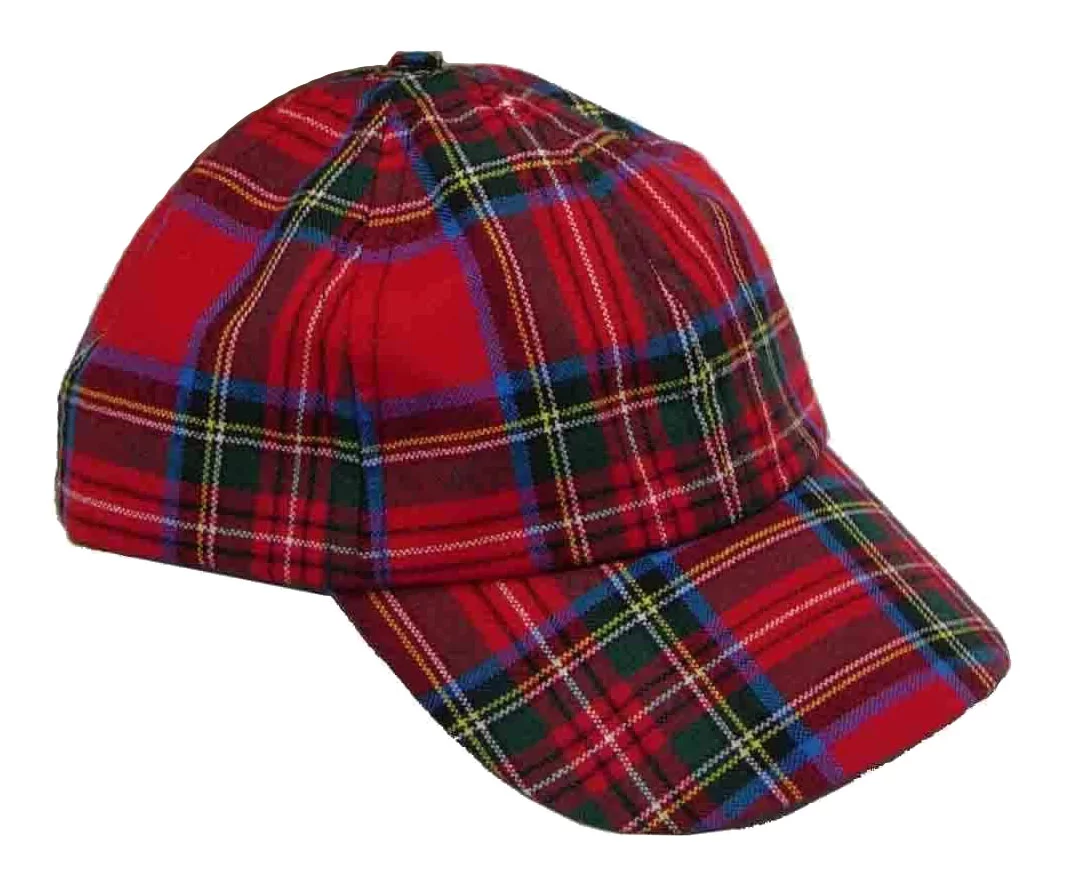 Baseball Caps for Women Men Retro British Style Plaid Hat Summer
