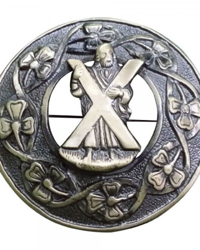 Premium Quality Andrew Crest Fly Plaid Brooch for Scottish Kilt