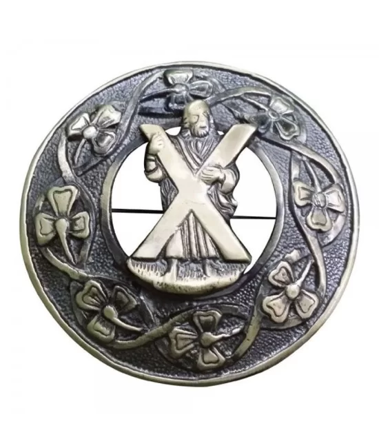 Premium Quality Andrew Crest Fly Plaid Brooch for Scottish Kilt
