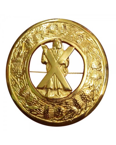 Premium Quality Andrew Crest Gold Fly Plaid Brooch for Scottish Kilt Premium Quality Andrew Crest Gold Fly Plaid Brooch for Scottish Kilt