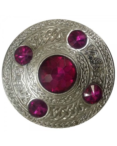Premium Quality Fuchsia Stone Fly Plaid Brooch for Scottish Kilt Premium Quality Fuchsia Stone Fly Plaid Brooch for Scottish Kilt