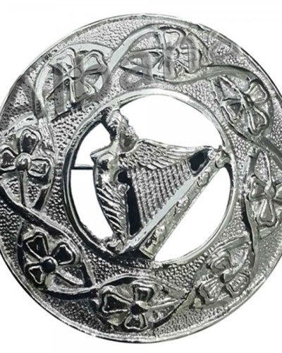 Premium Quality Mermaid Design Silver Coated Fly Plaid Brooch for Scottish Kilt