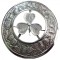 Premium Quality Shamrock Leaf Silver Coated Fly Plaid Brooch for Scottish Kilt