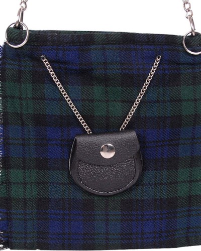 Black Watch Tartan Ladies Kilt Shaped Purse, Tote Bag Black Watch Tartan Ladies Kilt Shaped Purse, Tote Bag