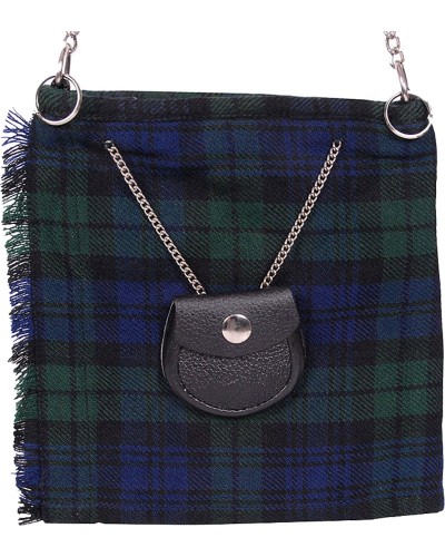 Black Watch Tartan Ladies Kilt Shaped Purse, Tote Bag Black Watch Tartan Ladies Kilt Shaped Purse, Tote Bag