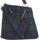 Scottish Black Watch Tartan Ladies Kilt Shaped Bag, Traditional Clothing Hand Purse