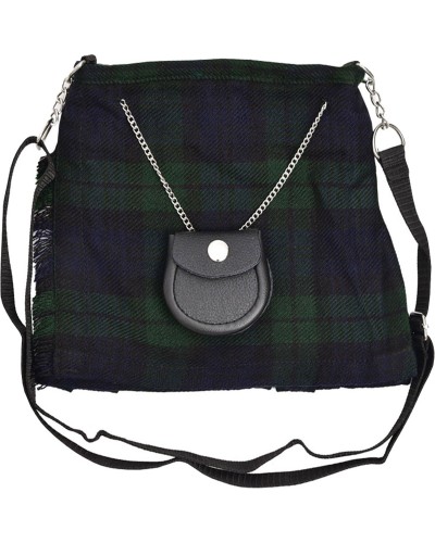 Black Watch Tartan Ladies Kilt Shaped Purse, Tote Plaid Bag Black Watch Tartan Ladies Kilt Shaped Purse, Tote Plaid Bag