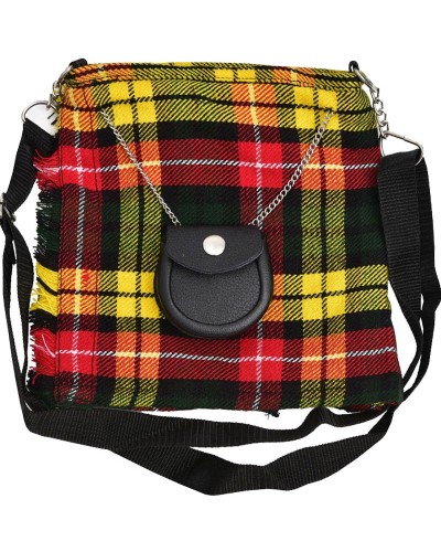 Buchanan Tartan Ladies Kilt Shaped Purse, Tote Bag Buchanan Tartan Ladies Kilt Shaped Purse, Tote Bag