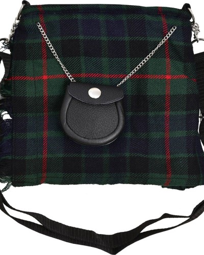 Gunn Tartan Ladies Kilt Shaped Purse, Tote Bag