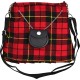Scottish Wallace Tartan Ladies Kilt Shaped Purse, Traditional Clothing Hand Bag