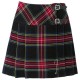 Ladies Black Stewart Tartan Mini Billie Kilt Mod Skirt Girls Mini Billie Skirt
