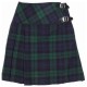 Ladies Black Watch Tartan Mini Billie Kilt Mod Skirt Girls Mini Billie kilt Skirt