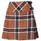 Ladies Camel Thompson Tartan Mini Billie Kilt Mod Skirt Girls Mini Billie Skirt