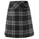 Ladies Grey Watch Tartan Mini Billie Kilt Mod Skirt Girls Mini Billie Skirt