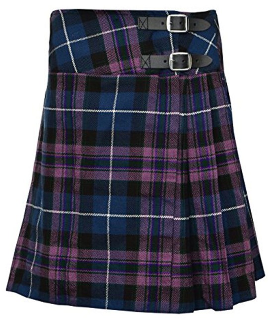 Ladies Pride of Scotland Tartan Mini Billie Kilt Mod Skirt Girls Mini Billie Skirt