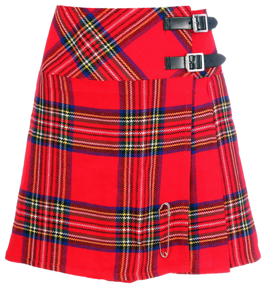 CC Brand New Ladies Black Stewart Tartan Scottish Mini Billie Kilt Mod Skirt 16" 