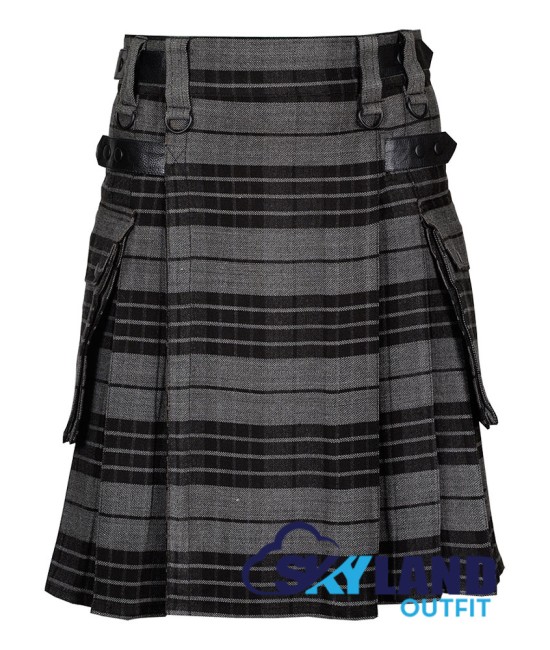 Scottish Gray Watch Tartan Kilt Modern Utility Kilts