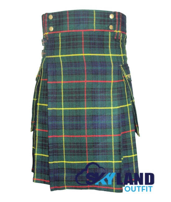 Scottish Hunting Stewart Tartan Kilt Modern Utility Kilts