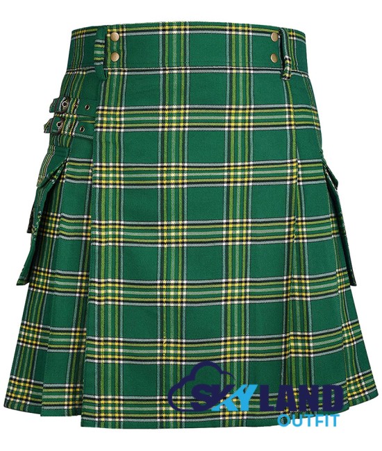 Scottish Irish National Tartan Kilt Utility Modern Kilts