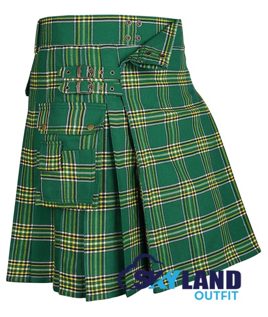 Scottish Irish National Tartan Kilt Utility Modern Kilts