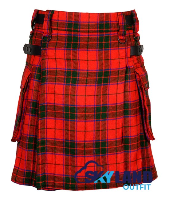 Scottish Rose Tartan Kilt Modern Utility Kilts