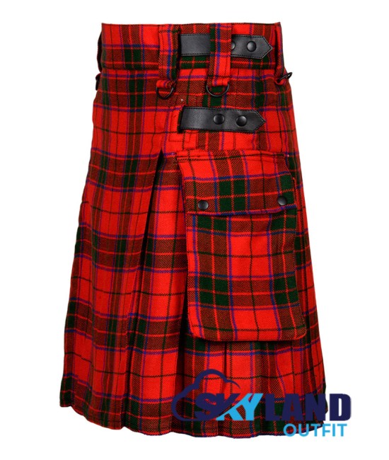 Scottish Rose Tartan Kilt Modern Utility Kilts