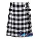 Scottish White Black Rob Roy Tartan Kilt Modern Utility Kilts